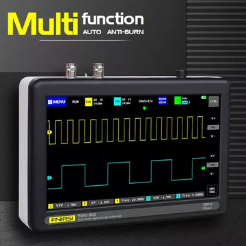 FNIRSI® 1013D Dual Channel Digital Tablet Oscilloscope, 7" Touch Screen 100M Bandwidth 1GS Sampling Rate - Imported from UK